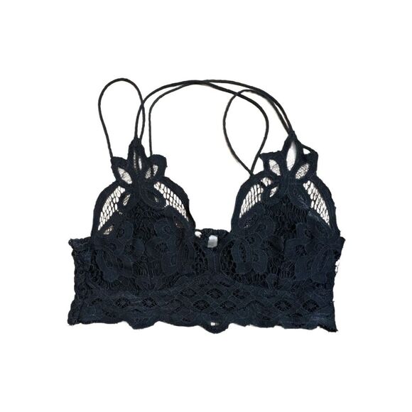 Free People Intimately Women’s Cut Adella Long Line Bralette in Black Size S - Picture 3 of 6